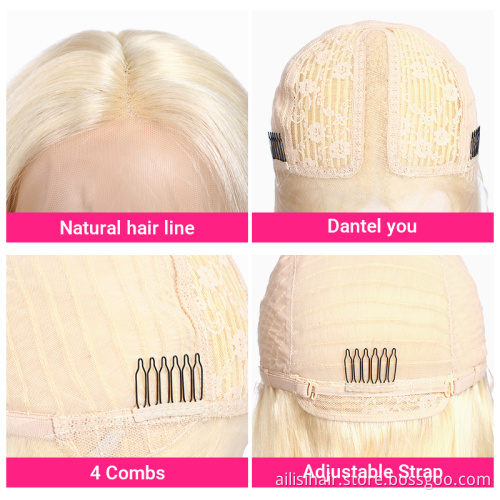 Wholesale 613 Blonde Bob Human Hair Wigs Wholesale Price Peruvian Short 613 Human Hair Lace Front Wigs For Black Women
